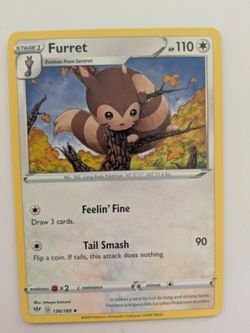 Furret Darkness Ablaze 136 Pokemon Card