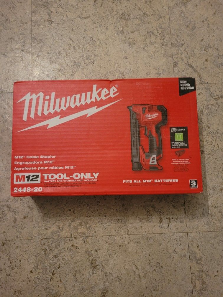 Milwaukee M12 Cable Stapler  Brand new
