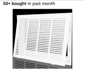 4313: Sealed New 20x12 Return Air Grille,Return Air Vent Cover for 20"Wx12"H Duct Opening
Steel AC Return Air Grille HVAC Vent Cover for Wall Ceiling,