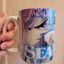 Vintage SeaWorld Souvenir Coffee Mug 