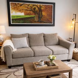 Beige 3-Seat Sofa – Delivery Available