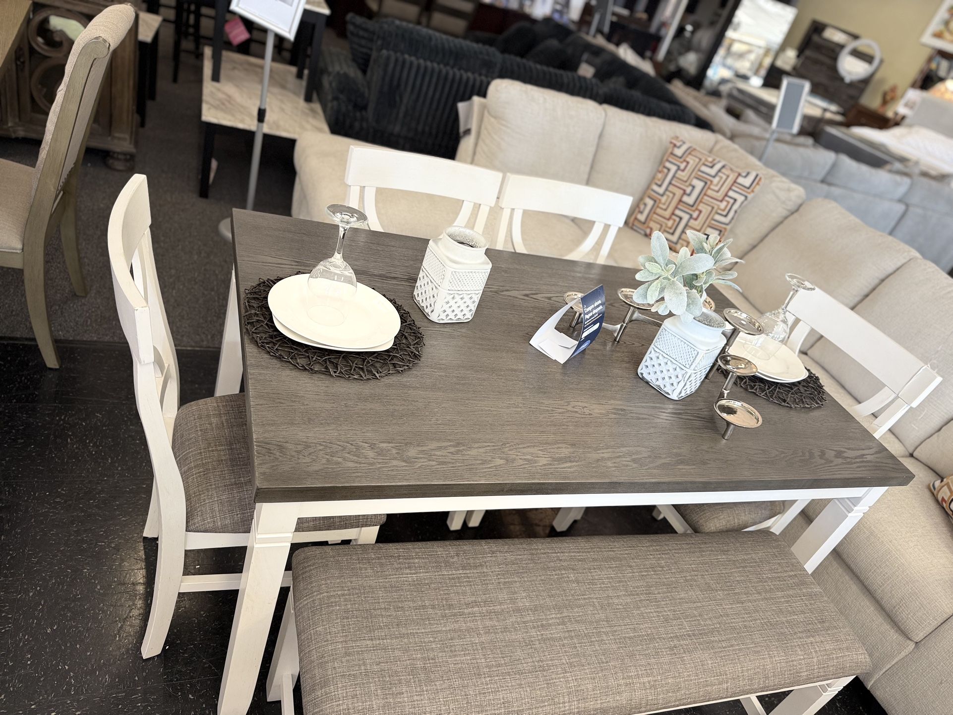 For A Limited Time Only ‼️ Table Set With 4 Chairs & A Bench On Sale