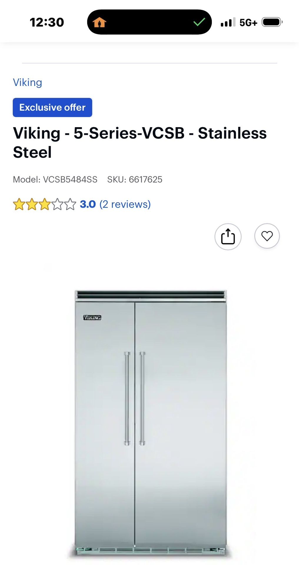 Viking 48in Refrigerator Stainless Steel