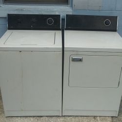 Older Model Admiral Washer And Dryer Matching Set 