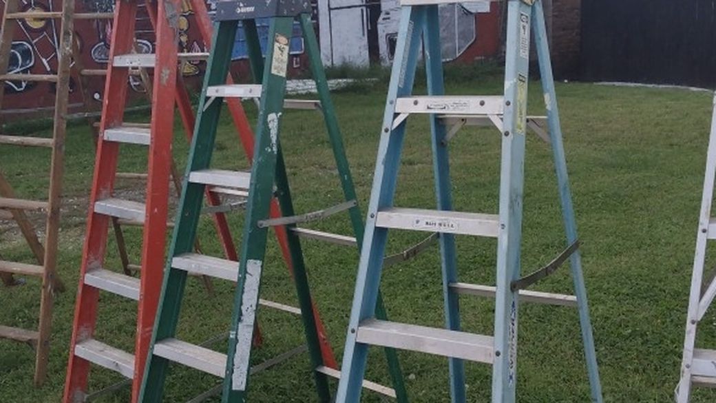 Wooden And Fiberglass A-frame Ladders