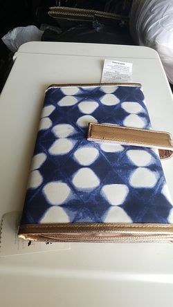 Cloud Island Travel Baby Diaper Changing Pad Clutch, Blue, White