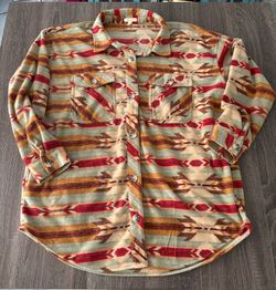 Maurices Aztec print fleece shacket