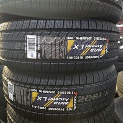 (4) 205/60r16 Yokohama Tires 205 60 16 Inch