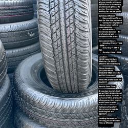 SET OF FOUR USEDE TIRES ALMOST NEW 245/75/16 DUNLOP 