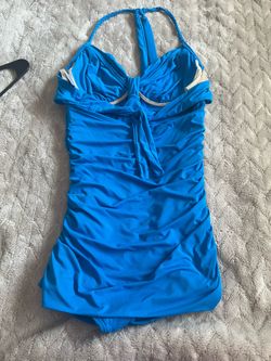 Carmen Marc valvo blue swimwear