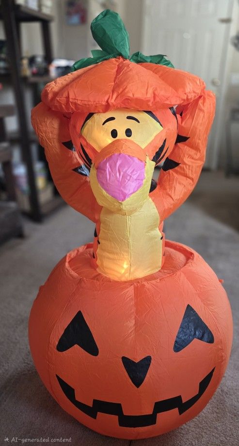 Tigger Halloween Pumpkin Airblown Inflatable Disney4 ft