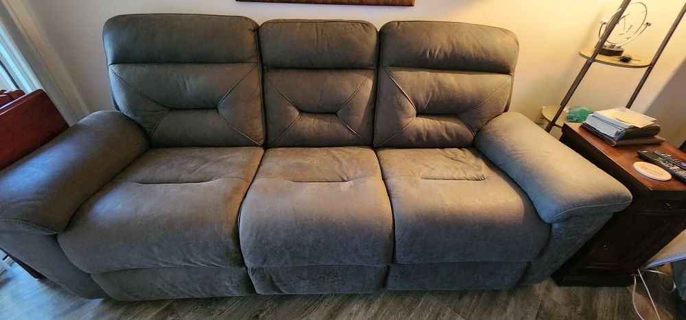Power Recliner Sofa-Grey