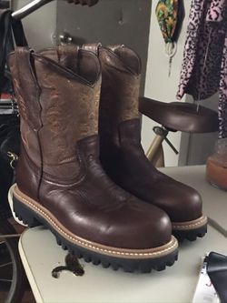 Ladies steel toe boots new wire once size 5.5