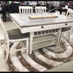 By Ashley Bolanburg 5 Piece Rustic Counter Height Dining Set 🍀 Fast Delivery 🚚  