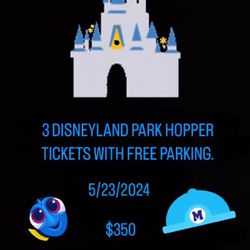 3 Disneyland Park Hopper Tickets