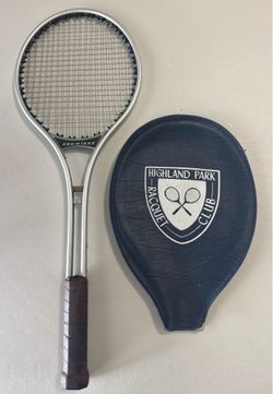Vintage Seamless Aluminum Tennis Racquet Made in USA w/ Club Cover