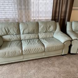 Leather Couch Set (3 Items)