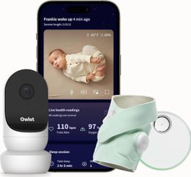 Owlet Dream Duo 2 Baby Monitor w/ Camera, Wi-Fi, Smartphone, 02& Heart Rate
