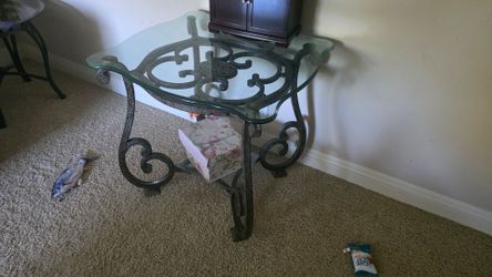 Glass end table