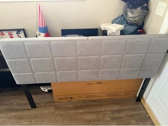 Queen bed frame with headboard