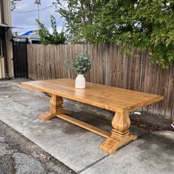 Custom Built Dining Table Solid wood Farmhouse Set Modern Rustic Bench Country Oval Round Counter Breakfast Height  Farm House 