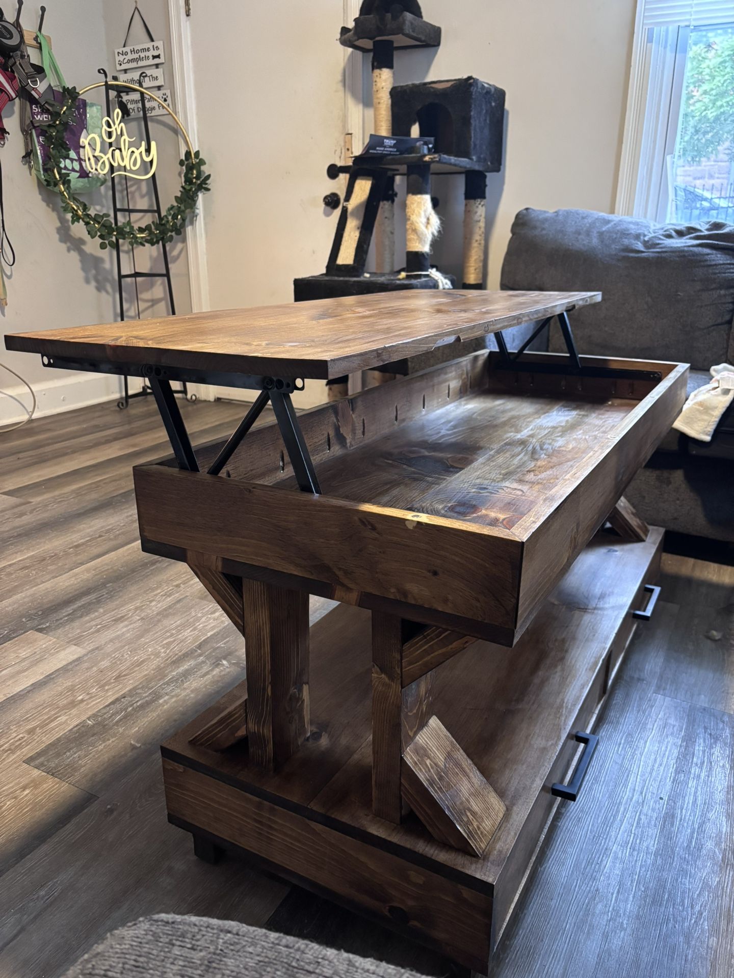 Solid Wood Lift Top Coffee Table