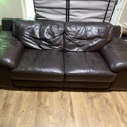 black leather couch 
