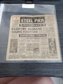 2 Vintage Original Steel Pier Atlantic City Advertisement Handout