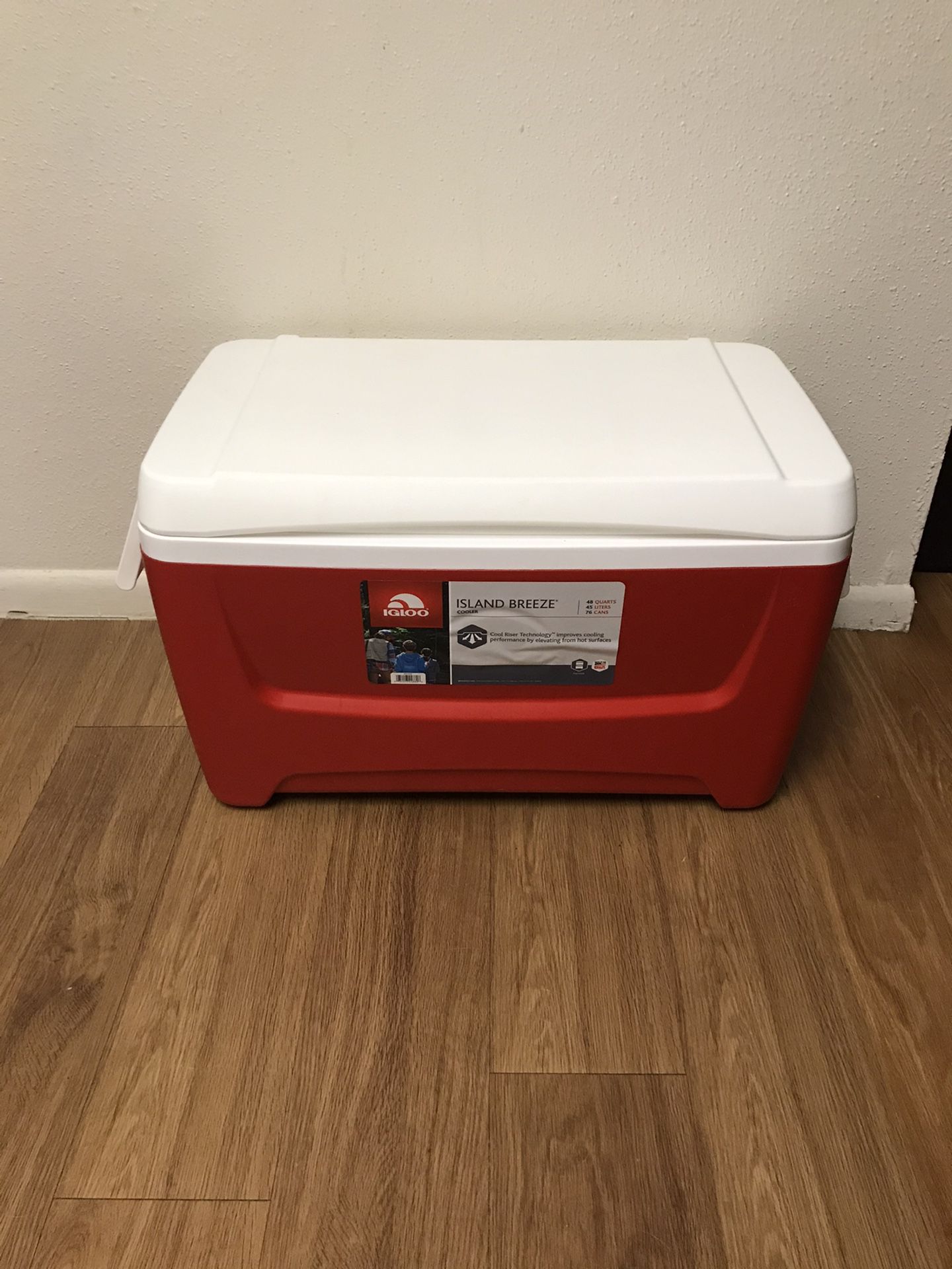 Large 48 Quart Red Igloo Cooler (New)