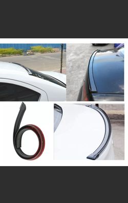 4.9ft Carbon Fiber Car Rear Wing Lip Spoiler Tail Trunk Roof Trim Universal Fit