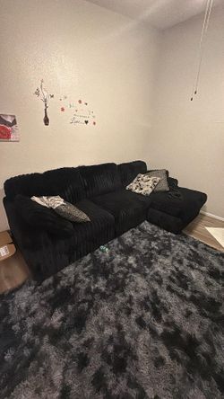 Ashley Soft Black Couch