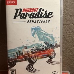 I’m asking$30 for burnout paradise for the Nintendo switch concert the original case no deliveries