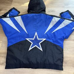 Vintage Dallas Cowboys Jacket Large NFL Apex One Pro Line 90s Puffer Parka Hood Sz  XL