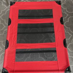 48” X 36” Red & Black Elevated Dog Bed 