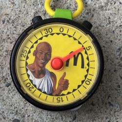 1991 MCDONALD'S MICHAEL JORDAN FITNESS FUN HAPPY MEAL TOY STOPWATCH JUMP INC VTG
