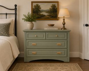 🌿 Sage Grove Dresser – Compact Style, Big Character 🌿