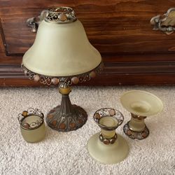 Retired PartyLite Paris Frosted Set