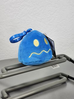 3" Pac-Man Blue Power Pellet Ghost Keychain Charm Plush