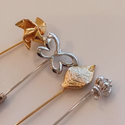 Vintage Stick Pins BUNDLE of 4 MCM