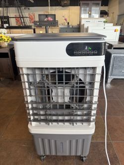 Portable Evaporative Air Cooler, 2500 CFM Swamp Cooler with Large 8 Gal Water Tank & 4 Oversized Ice Box, 120° Swing, Upgraded Remote, 12H Timer, 4-in