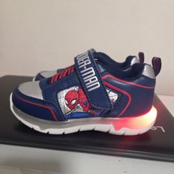Marvel Spider-Man Light-Up Sneakers, barely used (Toddler Size 10)/Zapatillas con luces de Spider-Man de Marvel como nuevas, apenas se usaron (talla 1