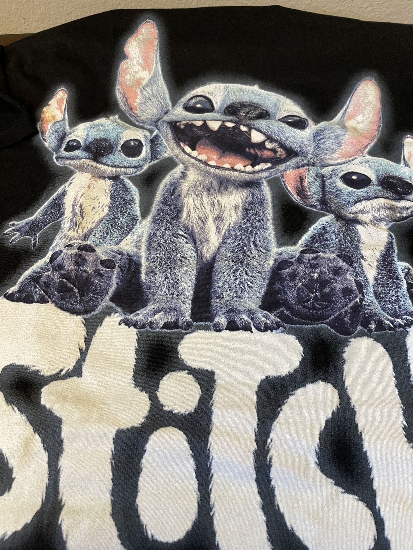 Disney Lilo & Stitch Triple Stitch Black Collage T-Shirt