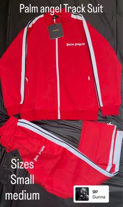Palm Angels Red Track Suit Set