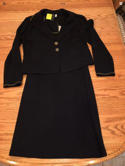 St john women’s navy blue dress suit New With Tags size 16