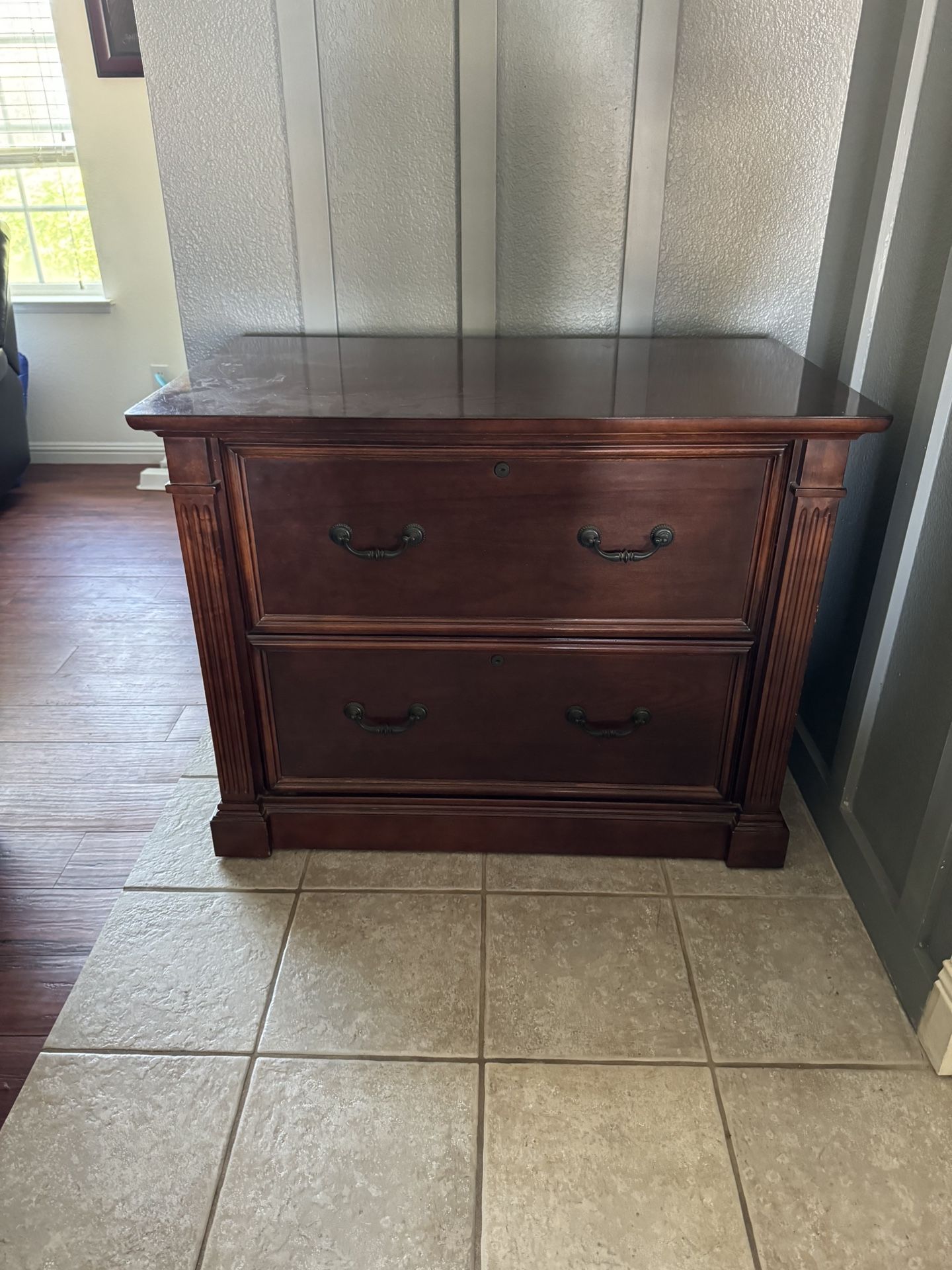 Solid Wood File Cabinet 