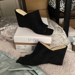 Jessica Simpson Blk Wedges 