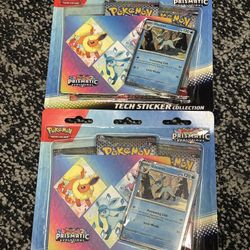 Pokemon Prismatic Evolutions Tech Sticker Collection Glaceon 3 Sealed Boosters