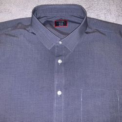 Untuckit Size XXL 2XL Mens Shirt Blue Gray Long Sleeve Button Up Wrinkle Free 😎