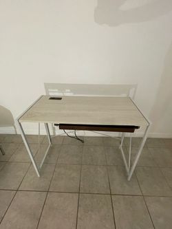 Desk with outlet & 2 USB ports..Folding desk…$50