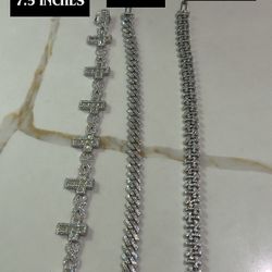Moissanite Diamond Silver Bracelets 